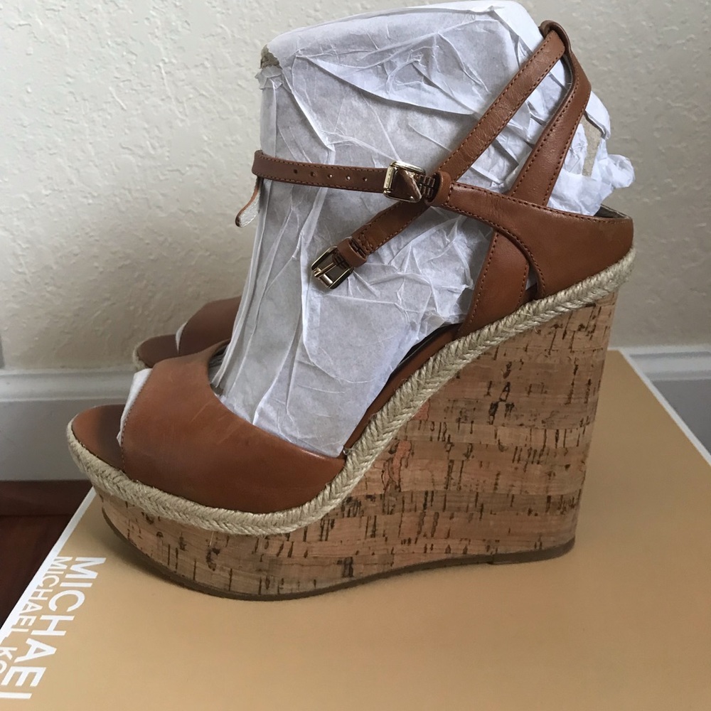 Michael Kors leather wedges Size 8 1/2